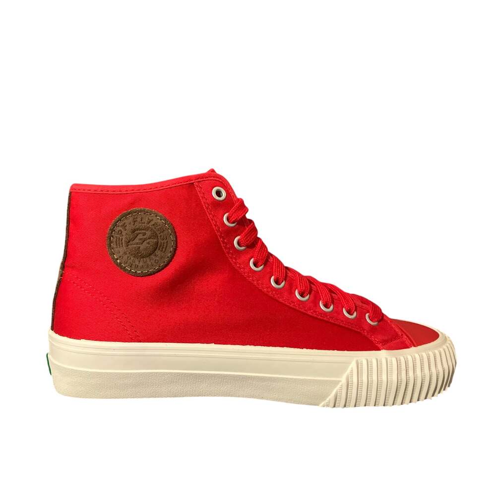 PF Flyers Center Hi Red Canvas Floral Liner High Top Sneakers Mens Size 9 New